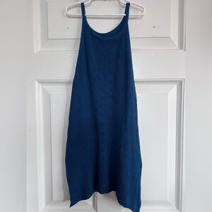 Teal Blue Knit Sleeveless Top